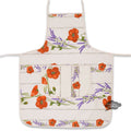 French kitchen apron - Cotton - Poppies ivory - Tissus Toselli
