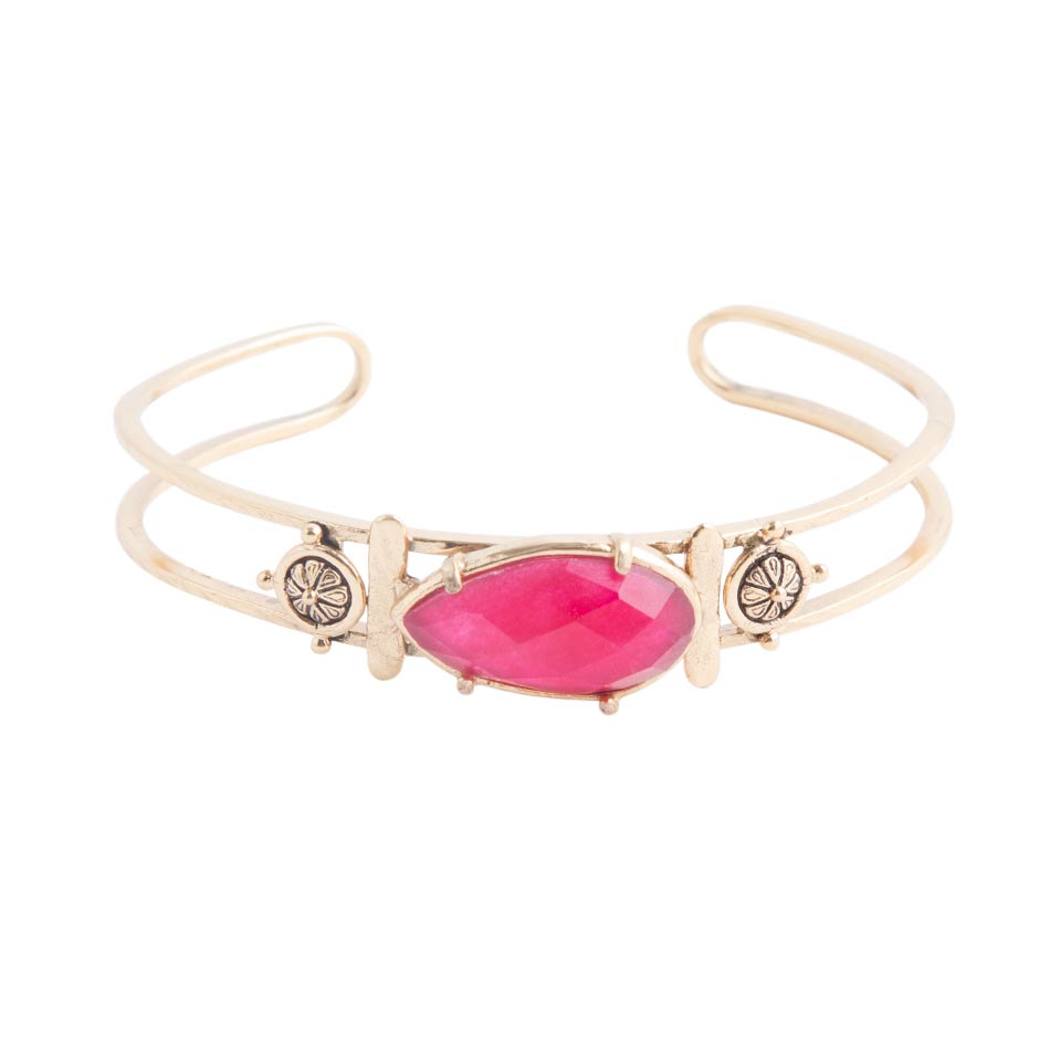 Red Onyx Open Cuff Bracelet