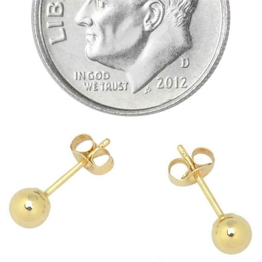 Ohrstecker aus massivem 14K Gold - Verschiedene Größen