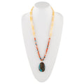 Spiny Oyster and Jasper Pendant Necklace