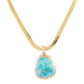 Turquoise Baron Snake Chain Pendant Necklace