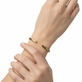 Wide Twisted Brass Cuff Bracelet | Dona