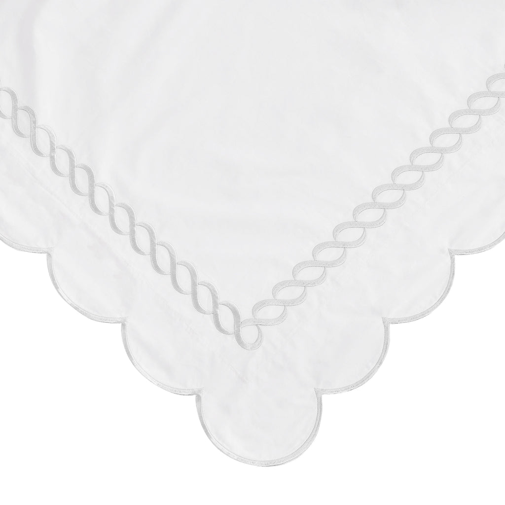 Bettwäsche-Set aus Baumwolle mit Stickerei, 600 TC, Muschel- und Kordelmotiv